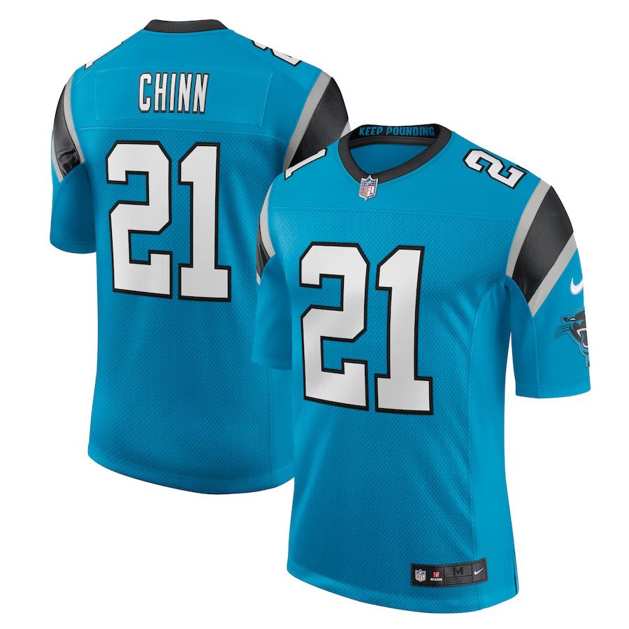 Men Carolina Panthers 21 Jeremy Chinn Nike Blue Vapor Limited NFL Jersey